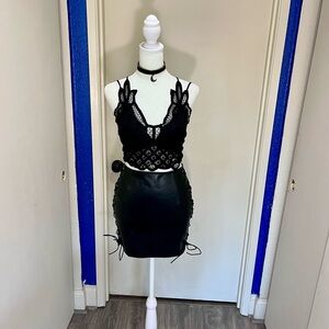 Handmade Velvet Moon Pendant Choker - Adjustable 11-15 inches